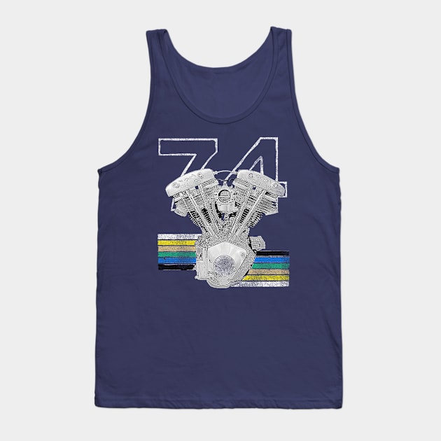 Cool 74 Tank Top by motomessage